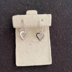 Elegant Silver Heart Earrings